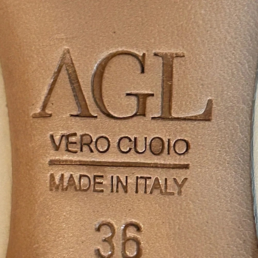 AGL Leather Flats with Leopard Cap Toe - Picture 5 of 12
